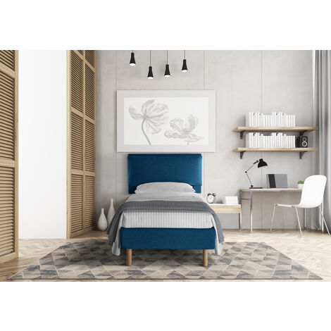 Rete Letto Singolo 90x190 Cm Con Doghe In Ferro - Struttura Alta 46 Cm Con Spazio Underbed, Montaggio Facile E Silenzioso, Bianco - Foto 9