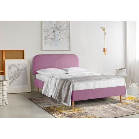 EVERGREENWEB Letto singolo 90x190 cm Moderno Giroletto Imbottito Elegante  Letto Struttura in legno, tessuto Sfoderabile idrorepellente