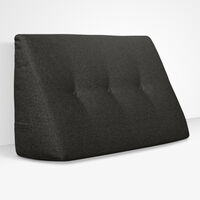 EVERGREENWEB - Cuscino da Lettura ergonomico, Cuscino Schienale a Cuneo per Letto e Divano Cuscino Per gambe Testata letto Misura 45x26 cm Colore Nero 100% Made in Italy CHILL PILLOW