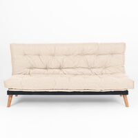 Divano letto Futon trasformabile materasso, Divano click clack con letto matrimoniale Letto reclinabile Moderno Divano Letto per Soggiorno, Studio, Salotto, Camera Colore: BEIGE Sakè