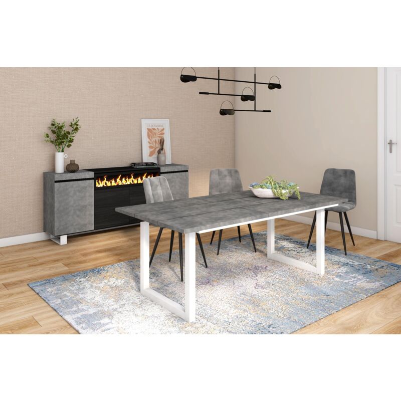 VASAGLE Mesa de Comedor, Mesa de Cocina Redonda, para Sala de Estar,  Oficina, 80 x 75 cm (Diámetro x Altura), Estilo Industrial, Marrón Rústico  y Negro por SONGMICS