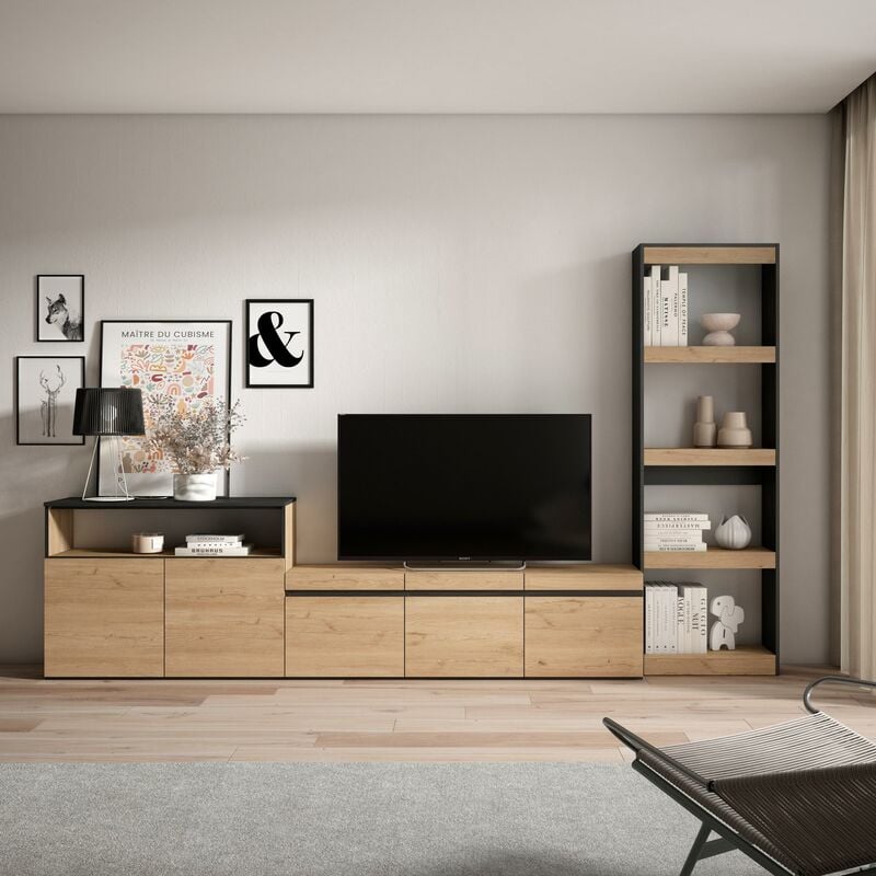 Skraut Home - Muebles de Salón para TV - Conjunto de muebles comedor -  320x186x35cm - Para TV hasta 80 