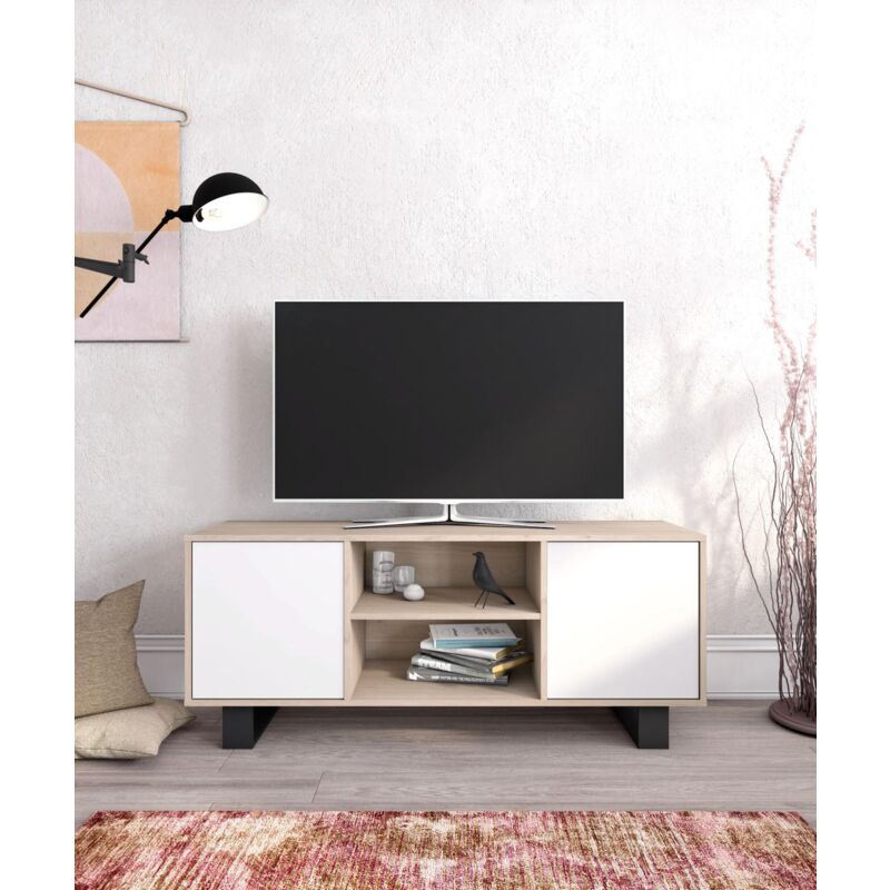 Skraut Home - Mesa 140 Bitono X, Mueble TV120, Buffet