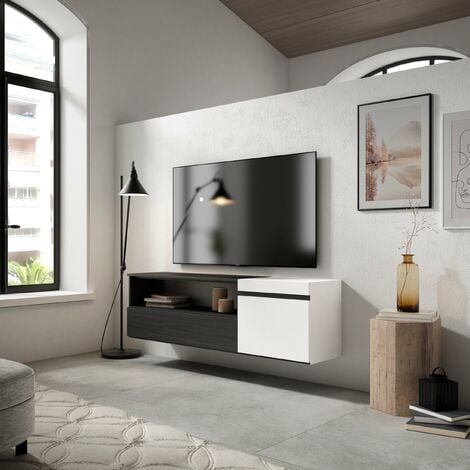 Mueble para TV Moderno Blanco Y Negro