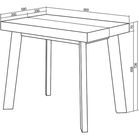 Skraut Home - Mesa Consola extensible - Mesa comedor plegable - 300 - Para  14 comensales - Comedor y cocina - Estilo Moderno - Negro