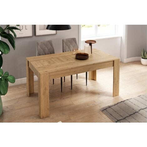 Skraut Home - Mesa de Comedor de 140cm extensible 200cm, Color Naturale, Medidas:  90.4 Ancho x 140.4/200.4 Largo 76.1 cm Altura