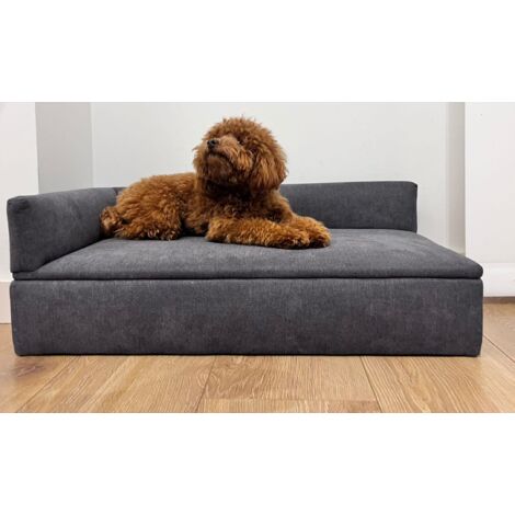 Skraut home - Sofá cama con canapé "Duque", 71x42x24cm, Sofá para Perros Pequeños o Medianos - Camita para Mascotas, Perros o Gatos, Tejido Especial y Resistente. Respaldo Cómodo y Base Acolchada