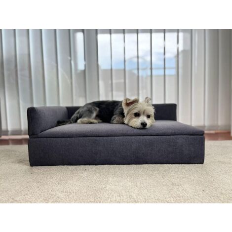Skraut home - Sofá cama con canapé "Duque", 71x42x24cm, Sofá para Perros Pequeños o Medianos - Camita para Mascotas, Perros o Gatos, Tejido Especial y Resistente. Respaldo Cómodo y Base Acolchada