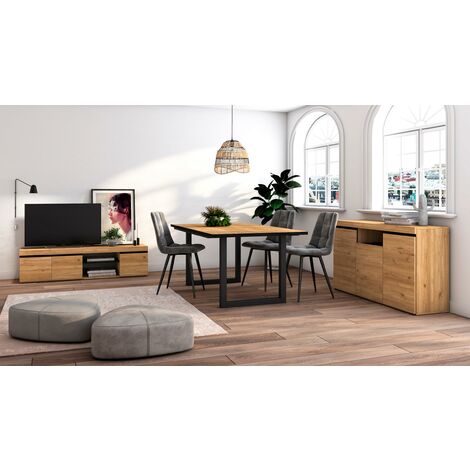 Skraut Home - Muebles de Salón para TV - Conjunto de muebles comedor -  310x186x35cm - Para TV hasta 65 