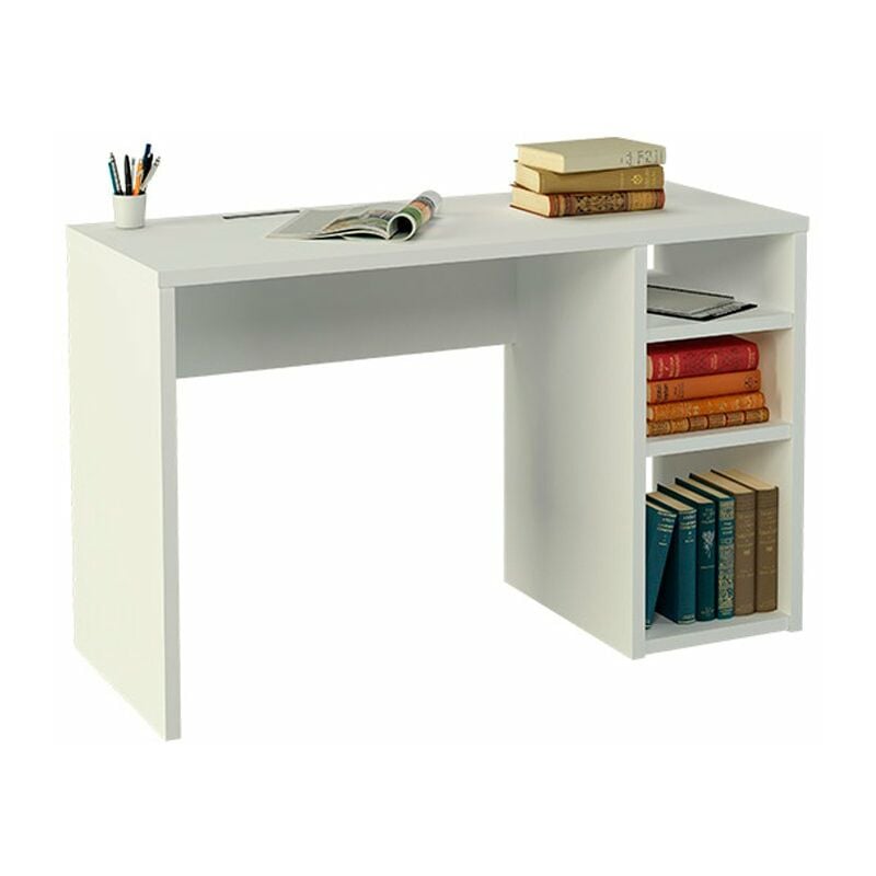 Mesa Melamina Para estudio cestantería escritorio block blanco 120x75cm