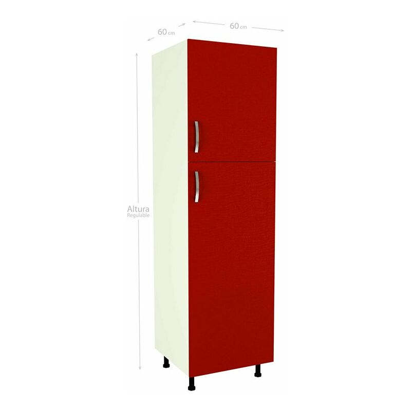 Mueble columna para cocina 2 puertas Color BURDEOS