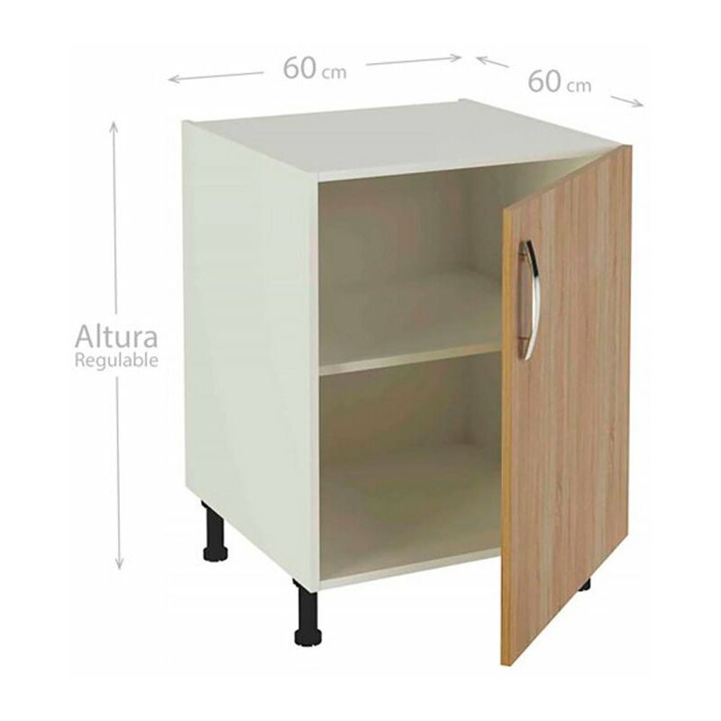 Mueble para cocina bajo 1 puerta Color ROBLE