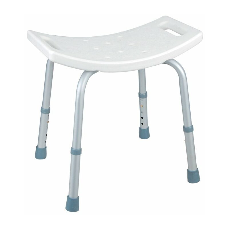 Cm Bath Banq01 banqueta abs y aluminio para baño ducha blanco gris brillante taburete de regulable