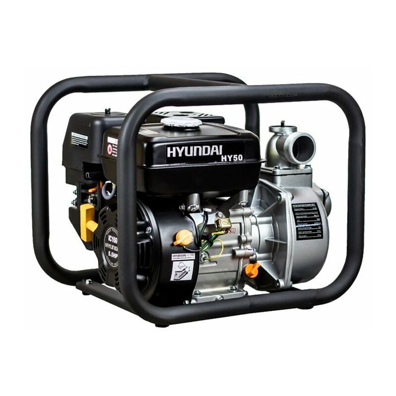 Hidrolimpiadora Hyundai Hyhy50 color negro tamaño mediano motobomba de gasolina 4 tiempos 163cc 2 30000lh hy50