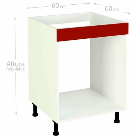 Mueble bajo de cocina para horno Color BURDEOS