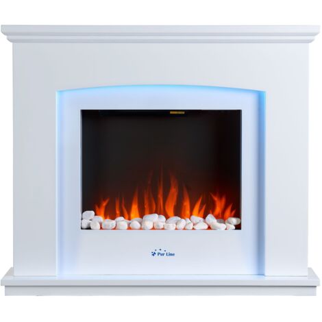 Chimenea eléctrica de suelo con luz LED