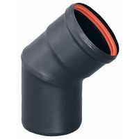 Codo 45º para estufa de pellet 80mm