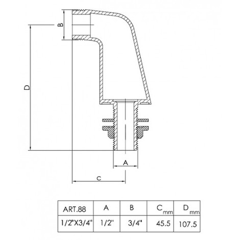 Colonnette de robinetterie (pack de 2 adaptateurs coudés)