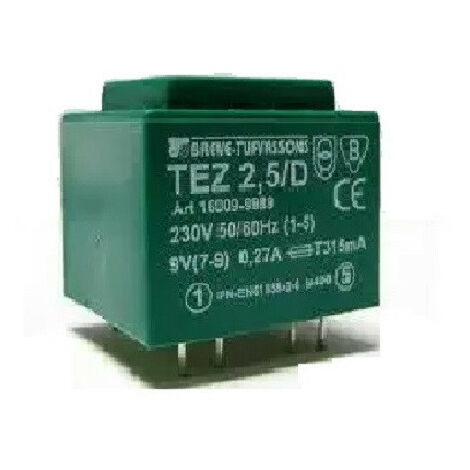 Transformateur pour circuit imprimé Block, 9V ca, 230V ca, 1VA, 2 sorties