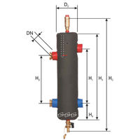 Bouteille de découplage hydraulique + isolation SHE40-OC 25/65 1`F, 40 KW