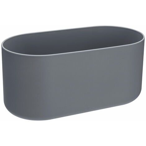 Vaso da interno Sahara Duo in plastica ø 14 cm grigio/bianco