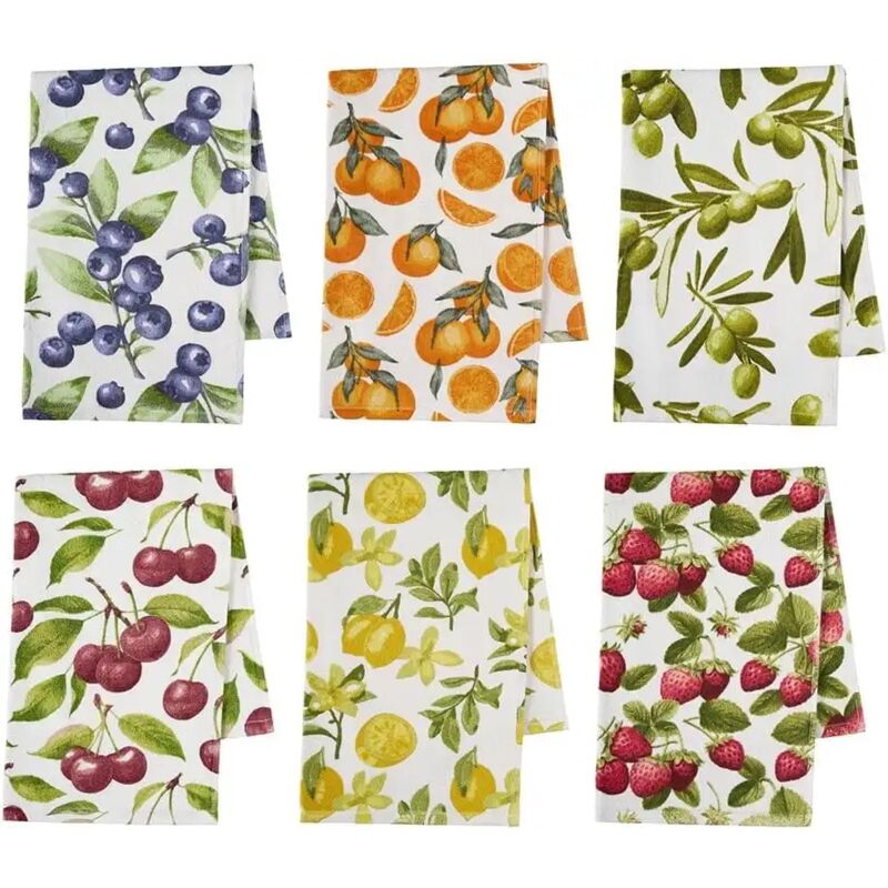 Now Designs Floursack - Set di 3 strofinacci da cucina, 50,8 x 76,2 cm, colore: alba/eucalipto/nebbia