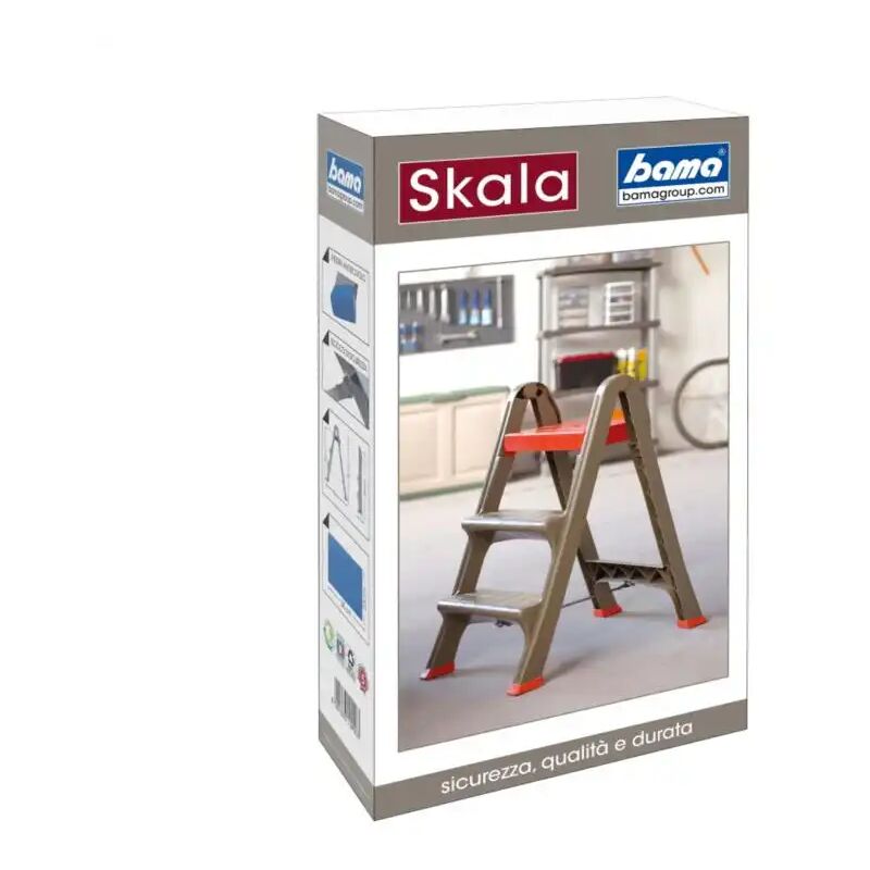 BAMA BAMA SKALA SGABELLO SCALETTA 3 GRADINI RICHIUDIBILE 47 X 70 X 78 CM BLU 