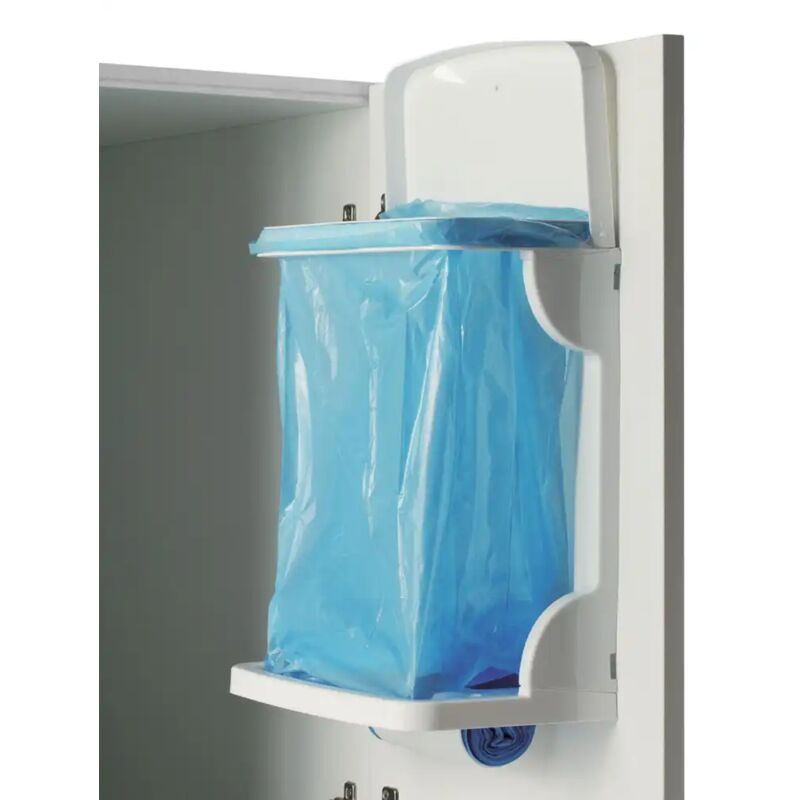 Contenitore Inclinabile A Prova Di Cane Per Rifiuti O Biancheria: Armadio A Scomparsa Per Cucina, Isola O Bagno, 51x34x80 Cm, Bianco