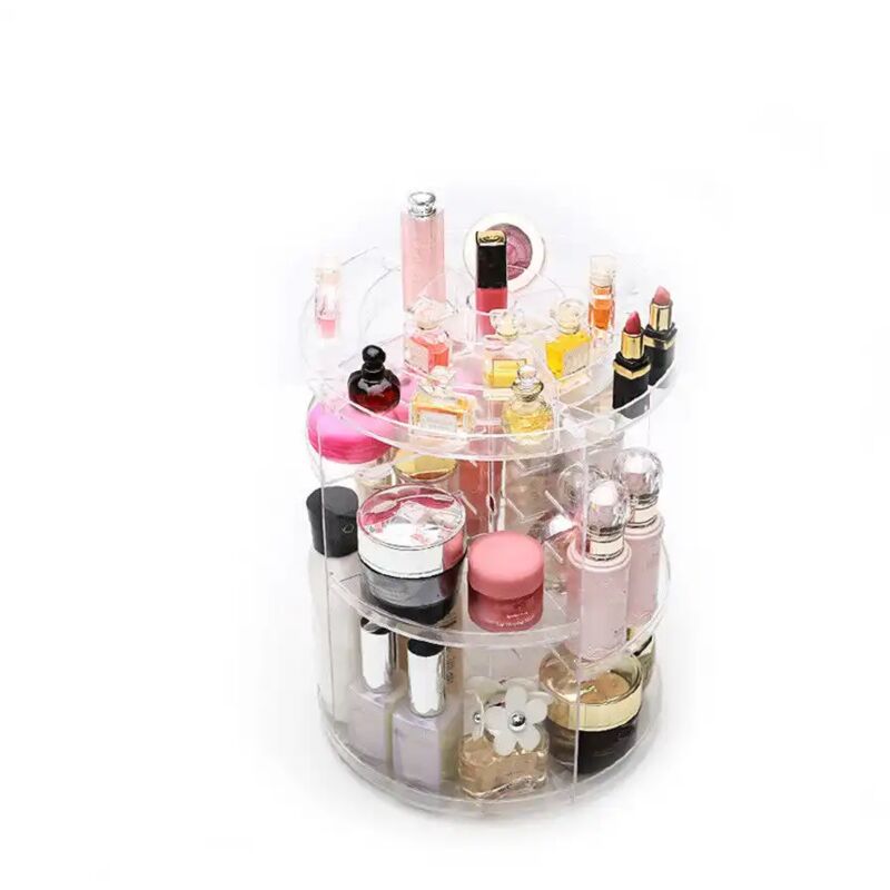 Organizer Trucchi Girevole 360° | 5 Scomparti, Design Multifunzione | Bianco Per Toeletta E Bagno - Foto 7