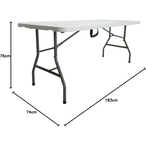 Tavolo Rettangolare Pieghevole 183x76x74 cm - Robusto e Versatile per Horeca