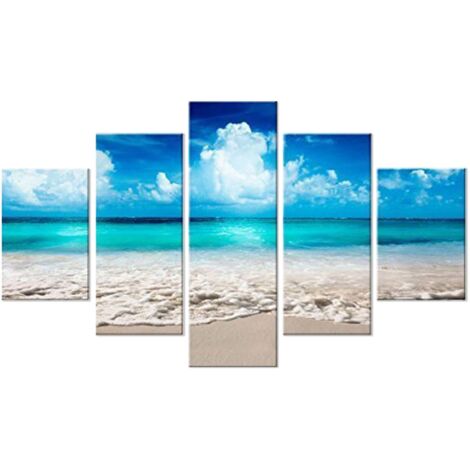 Quadro Moderno Modulare Vogue 5 Pezzi – 48x85 Cm – Stampa Passione – Pannelli In Fibra Di Legno, Made In Italy