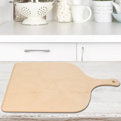 Pala Tagliere Vassoio Per Pizza In Legno Di Betulla 30 x 42 Cm Con