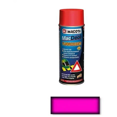 Macota Tuning Vernice Spray Fluorescente e Trasparente Smalto Fuxia 37186