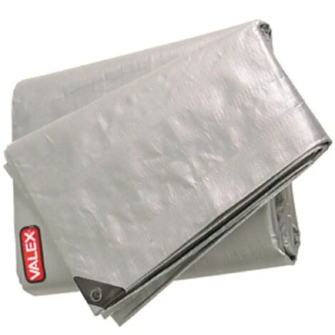 Telo Con Occhielli Rinforzati Grigio 2x3MT 220G/Mq Copertura Impermeabile Valex