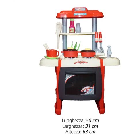 Cucina Giocattolo Per Bambini, Cucina Finta Con Luci Suoni Acqua E Musica Giallo