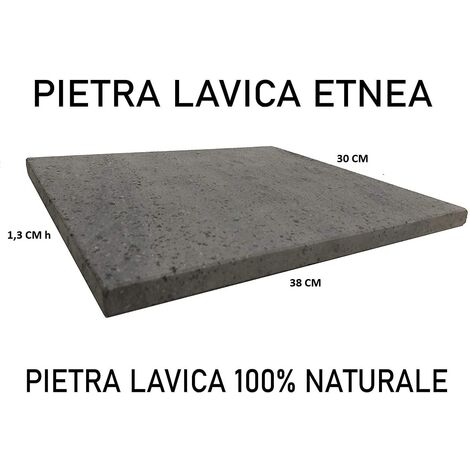 PIASTRA PER FORNO DA CUCINA PIETRA LAVICA ETNEA 39x35X2 cm IDEALE PER PANE E PIZZA 