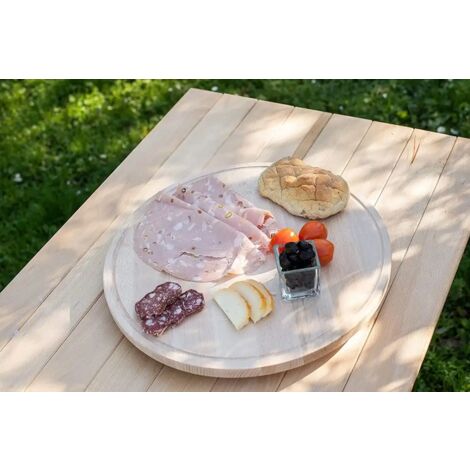TSTSM Piatti da Portata in Legno e Ardesia, Vassoio da Portata, Elegante Piatto in Legno, per Pizza, Sushi, Bistecca-Rectangle