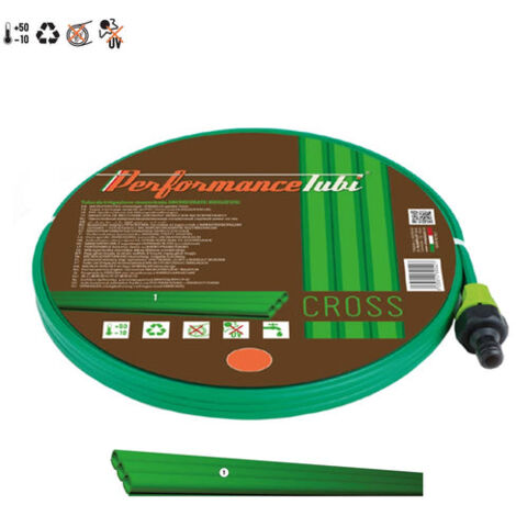 GRÜNTEK Tubo Irrigatore Forato Spruzzo Nebulizzatore Irrigazione a pioggia goccia per Giardino Orto stretti e lunghi. Tubo 15m Verde