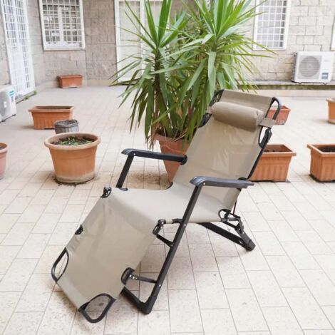 Lettino Da Giardino Lettini Sdraio Pieghevole Basculante Zero