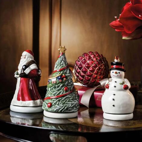 Toyvian Servizio Da Tè In Miniatura Per Bambole – Porcellana, Motivo Pupazzo Di Neve, Scala 1:12, Regalo Natale - 3