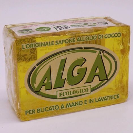 Sapone Alga Ecologico 400gr All'olio di Cocco Per Bucato a Mano e Lavatrice