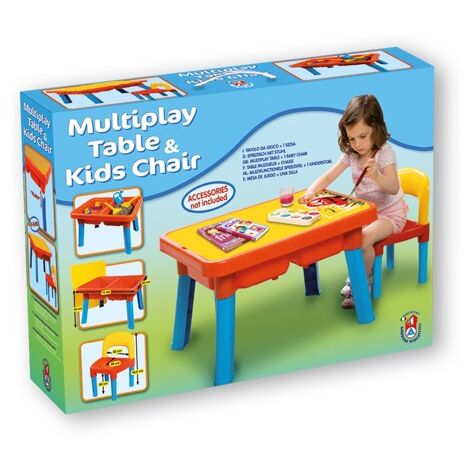 Tavolo Tavolino Multigioco con Sedia in Plastica per Bambini 2