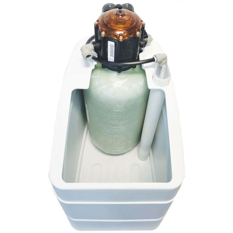 Descalcificador De Agua Sin Electricidad Kube 17l Válvula Volumétrica  Mecánica - Completa Con Accesorios