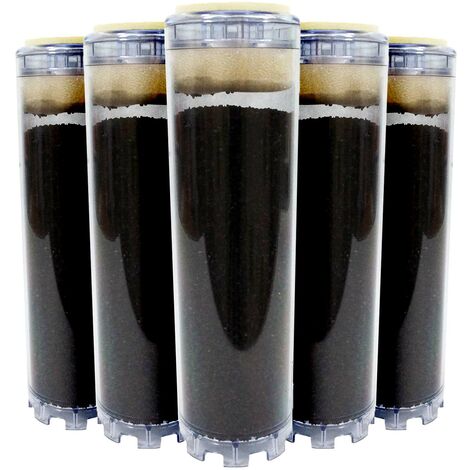 Kit De 5 Cartuchos De Carbón Activado - 9"3/4 Para Portafiltro De Agua