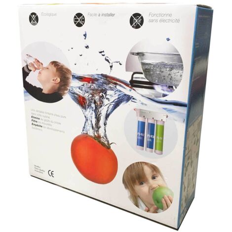 Filtre à Eau Sous évier Trio UF - 3 étapes (sédiments, Charbon Actif, Ultra-filtration) Avec Robinet Inclus