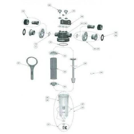 Dispositivo Para Gránulos De Carbón Activado U Otros Para Filtro Cintropur Nw500 / Nw650 / Nw800