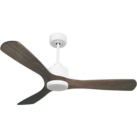 Ventilateur de plafond Réversible Thermostat Dimmable Wifi Moteur à courant continu Toits en pente Télécommande Lumière à trois tons Hypersilence Mémoire (1/5)