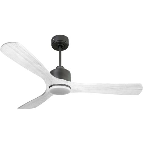 Ventilateur de plafond Réversible Thermostat Dimmable Wifi Moteur à courant continu Toits en pente Télécommande Lumière à trois tons Hypersilence Mémoire (1/5)