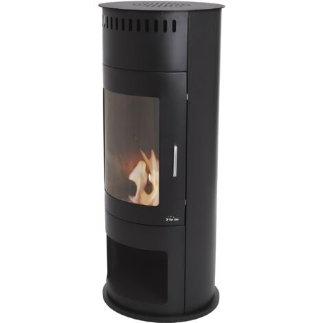 Purline – Cheminée bioéthanol 3000W – Acier avec façade en verre trempé – Dimensions 44x30x96 cm – Pour intérieur et extérieur