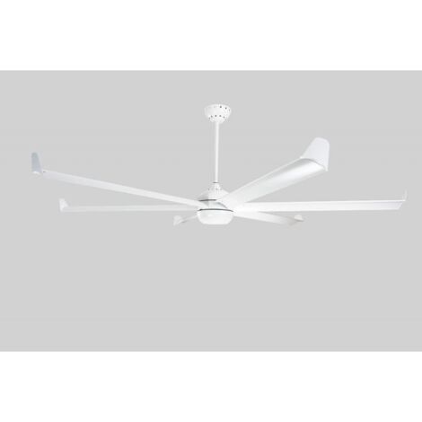 Bigcooleco Super déstratificateur et ventilateur de plafond aluminium blanc très grand taille moderne DC  236 Cm (1/5)